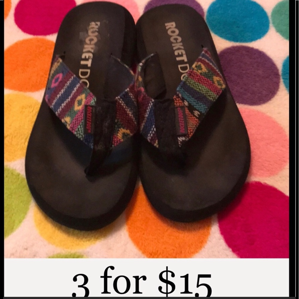 Guatemalan rocket dog woven tribal flip flop 6.5